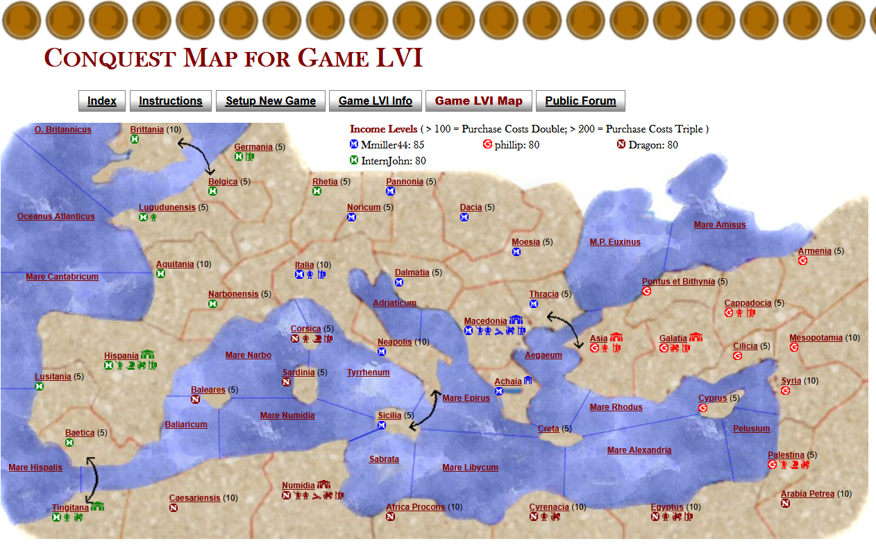 Conquest Game In Progress